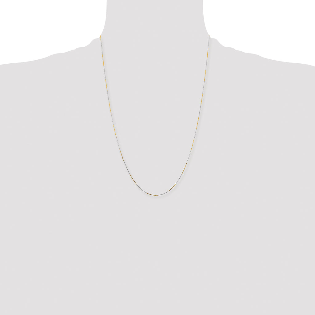 Chisel Two-tone Brass 0.85mm Fancy Chain