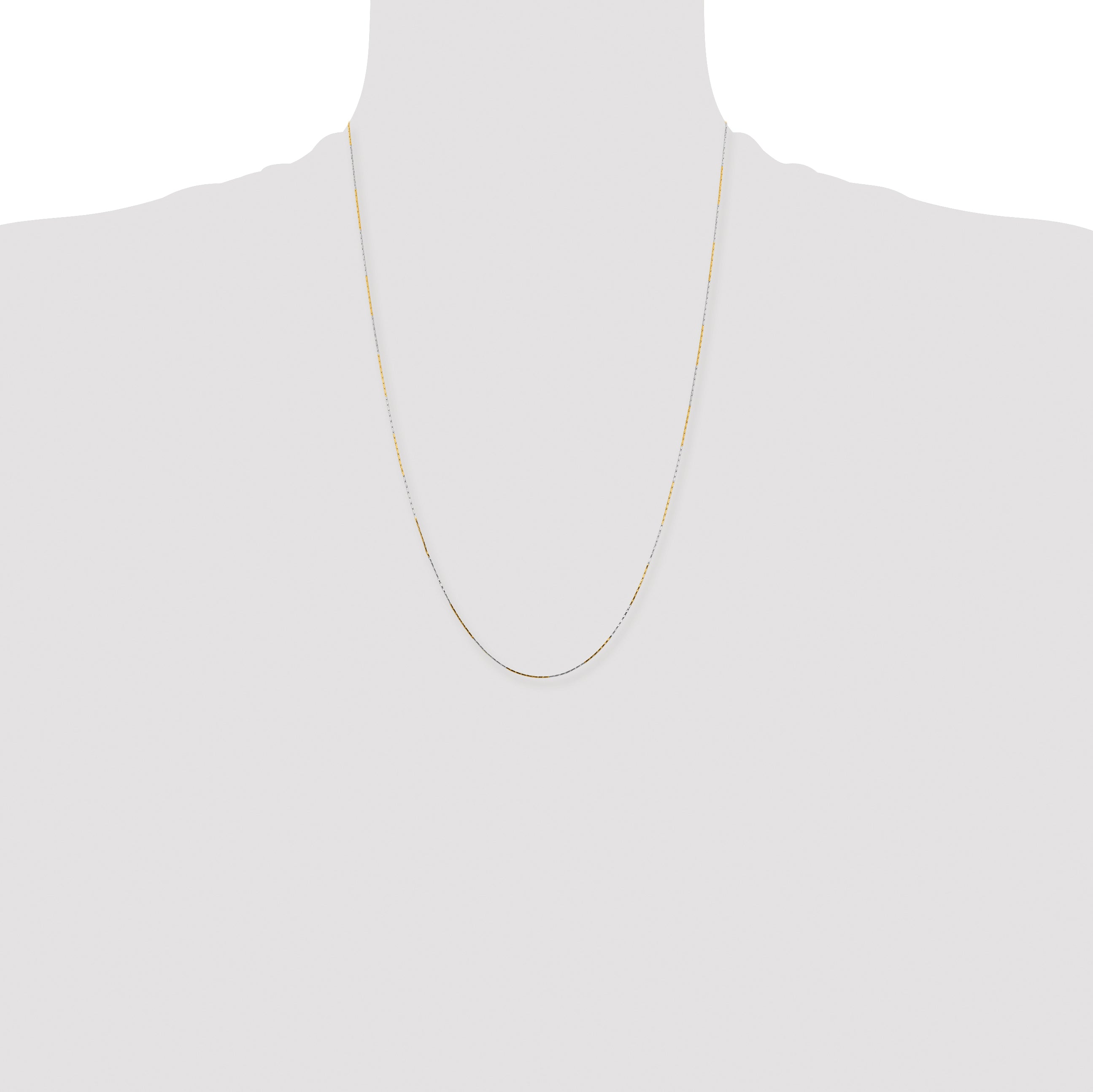 Chisel Two-tone Brass 0.85mm Fancy Chain
