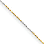 Chisel Two-tone Brass 0.85mm Fancy Chain
