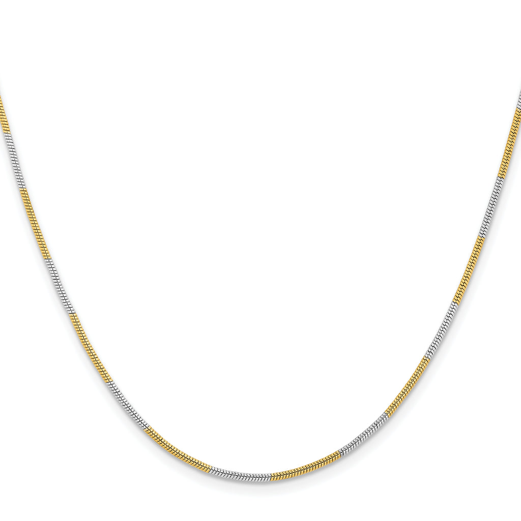 Chisel Two-tone Brass 1.00mm Snake Chain