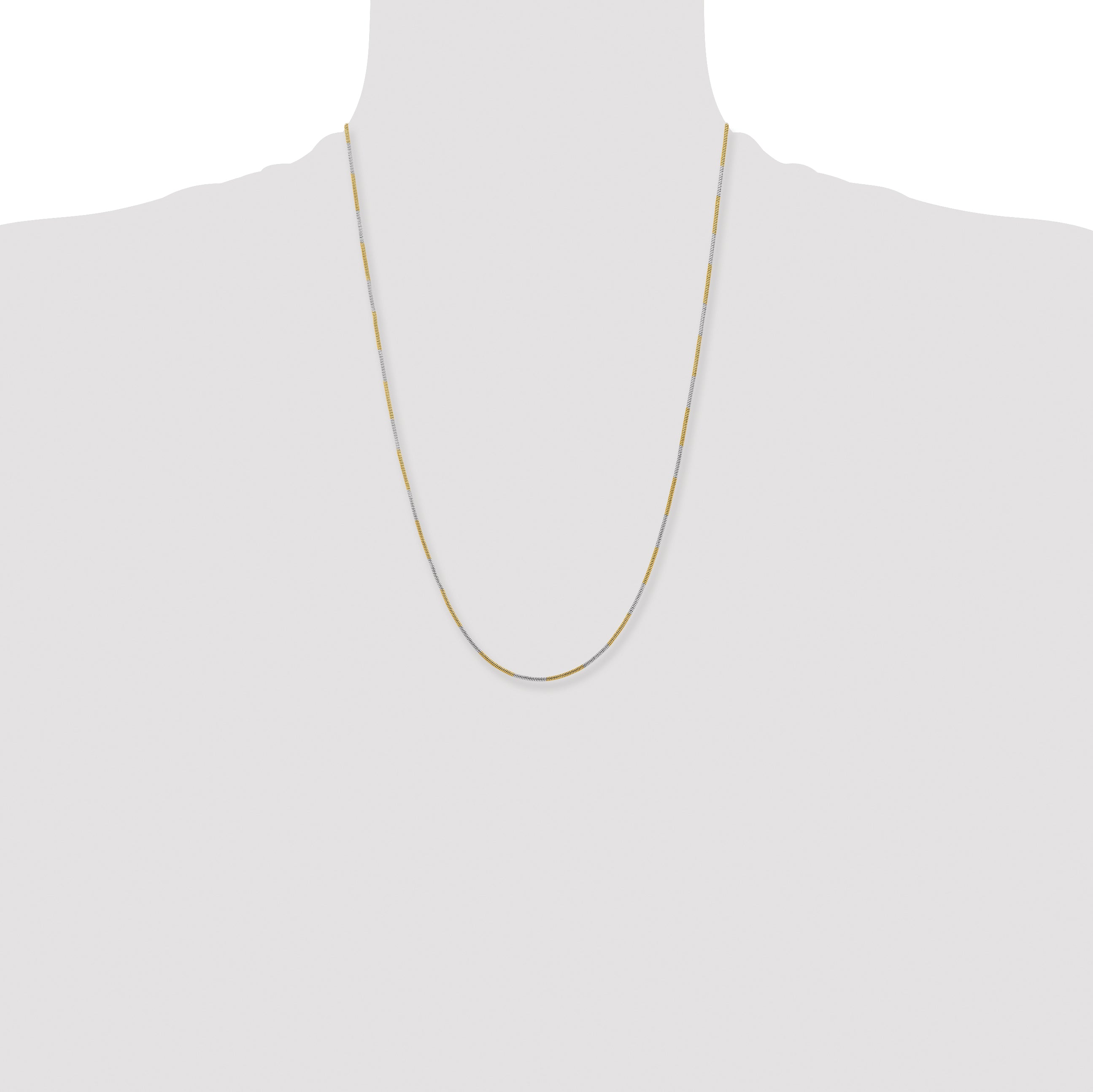 Chisel Two-tone Brass 1.00mm Snake Chain