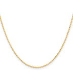 Brass Beaded Chain Necklace 1.5mm