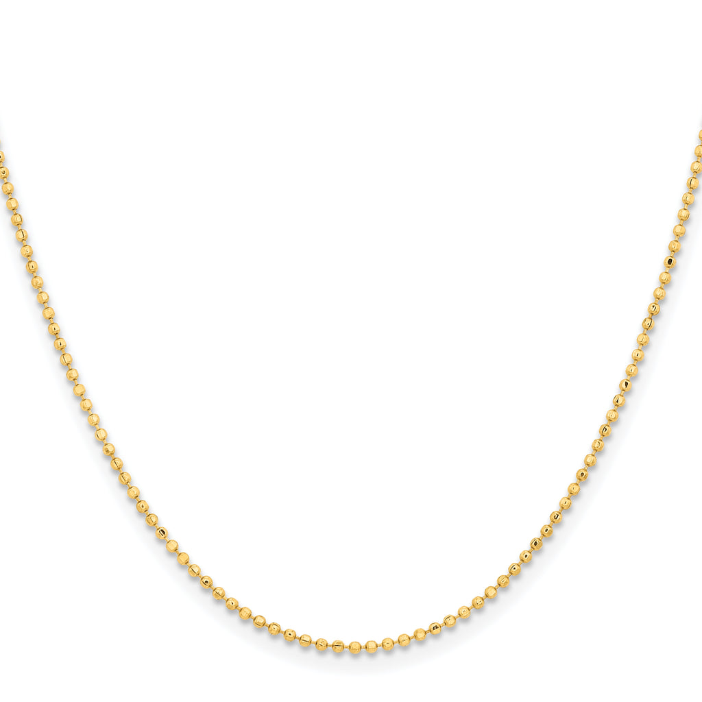 Chisel Gold-tone Brass 1.50mm Plated Ball Chain