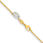 Brass Beaded Chain Necklace 1.5mm