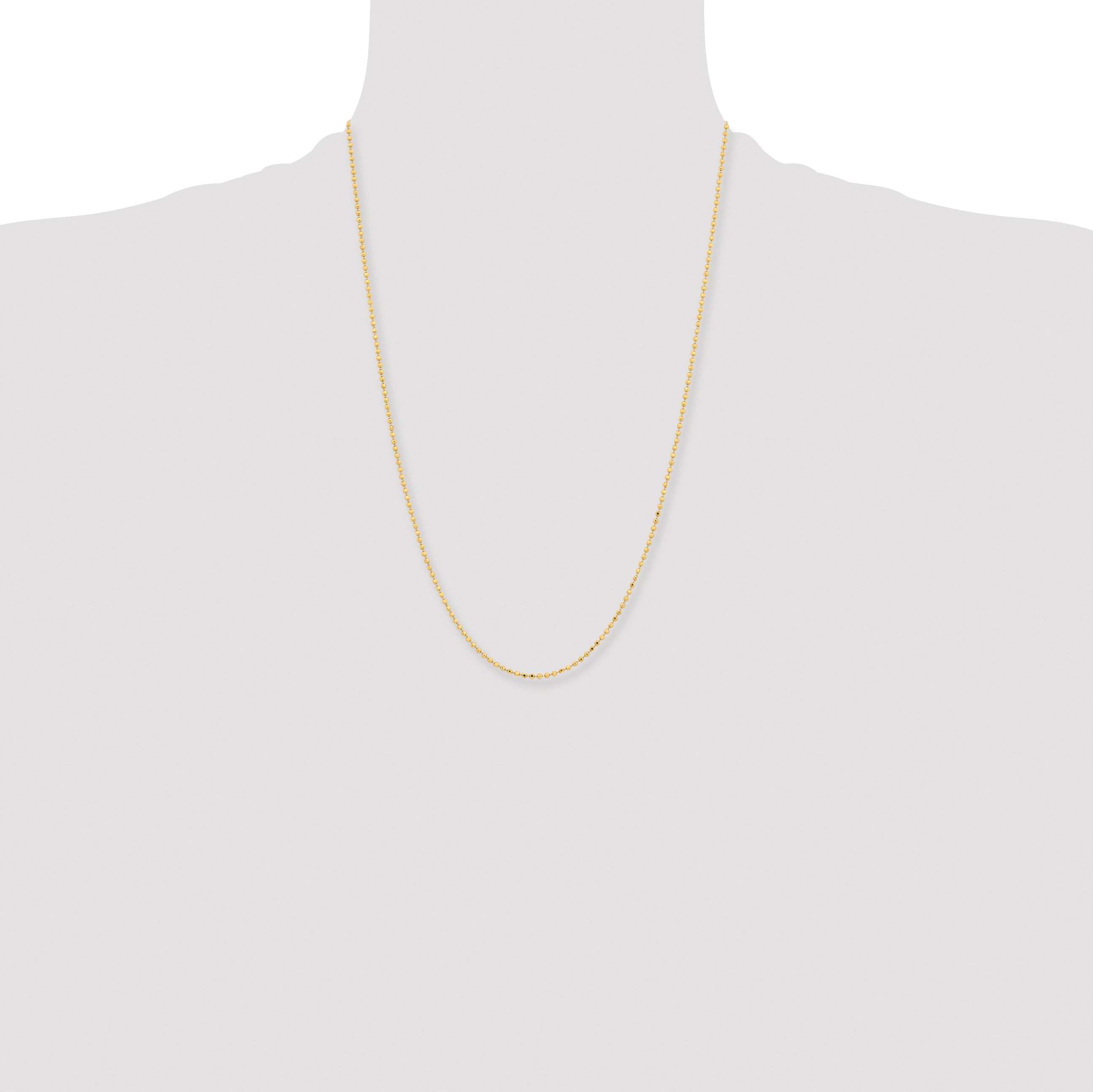 Chisel Gold-tone Brass 2.00mm Plated Ball Chain