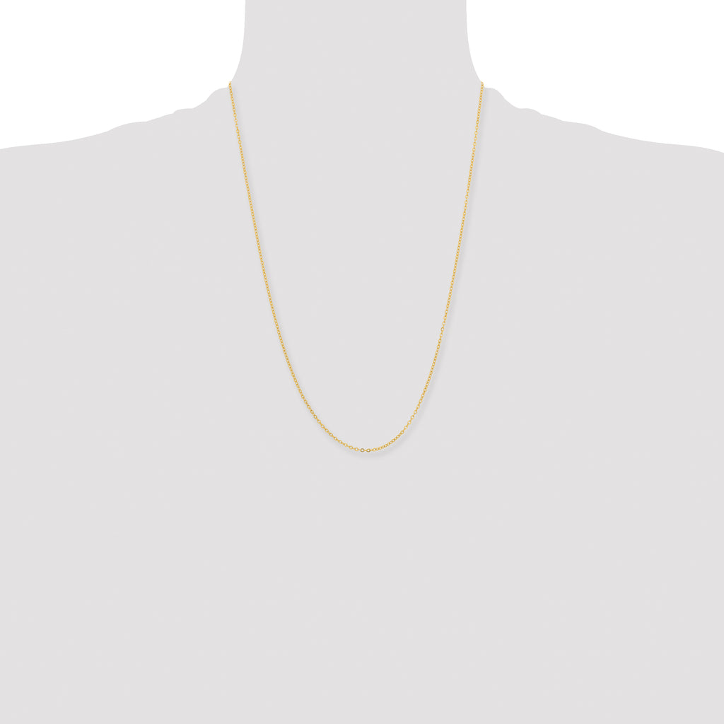 Chisel Gold-tone Brass 1.70mm Plated Rolo Chain