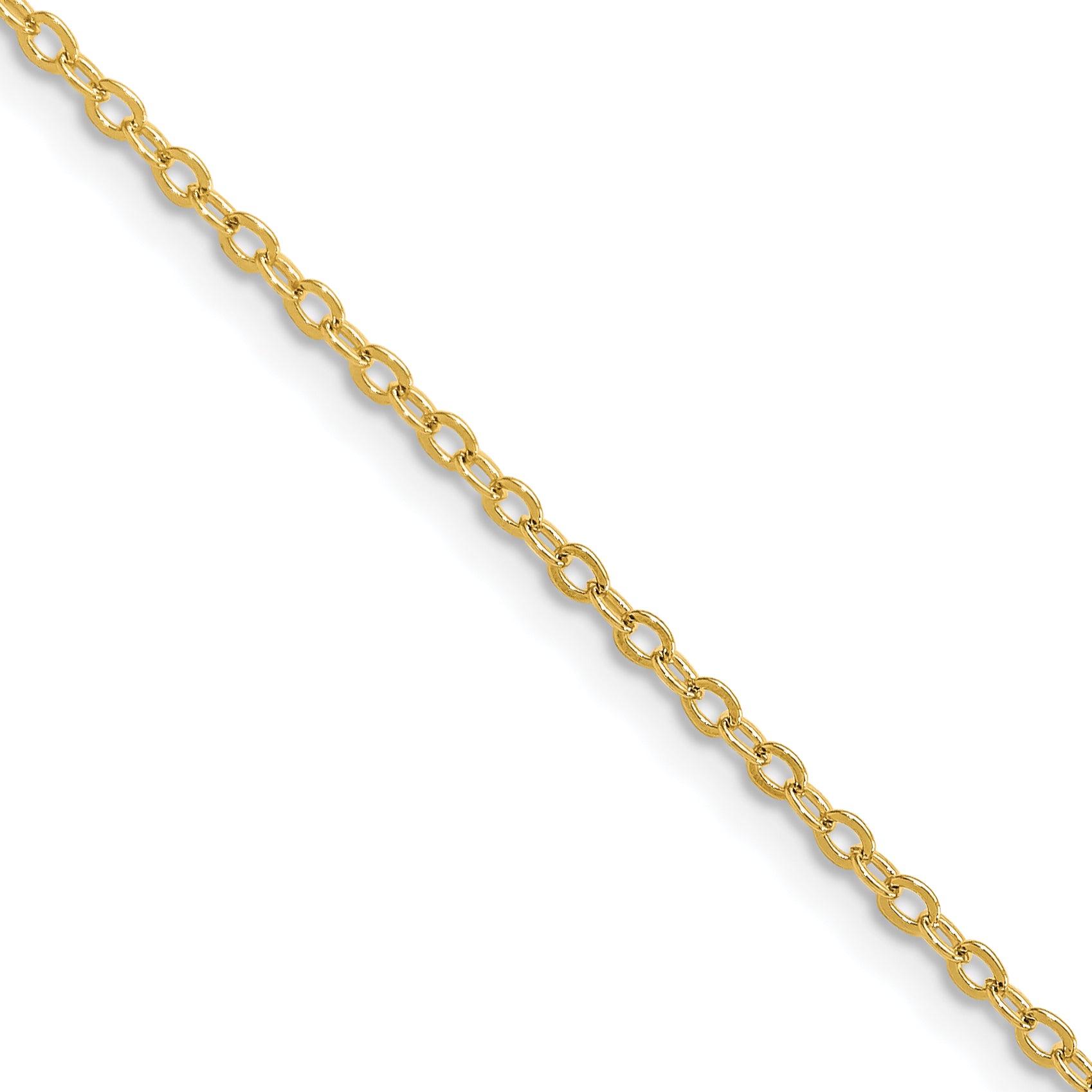 Chisel Gold-tone Brass 1.70mm Plated Rolo Chain