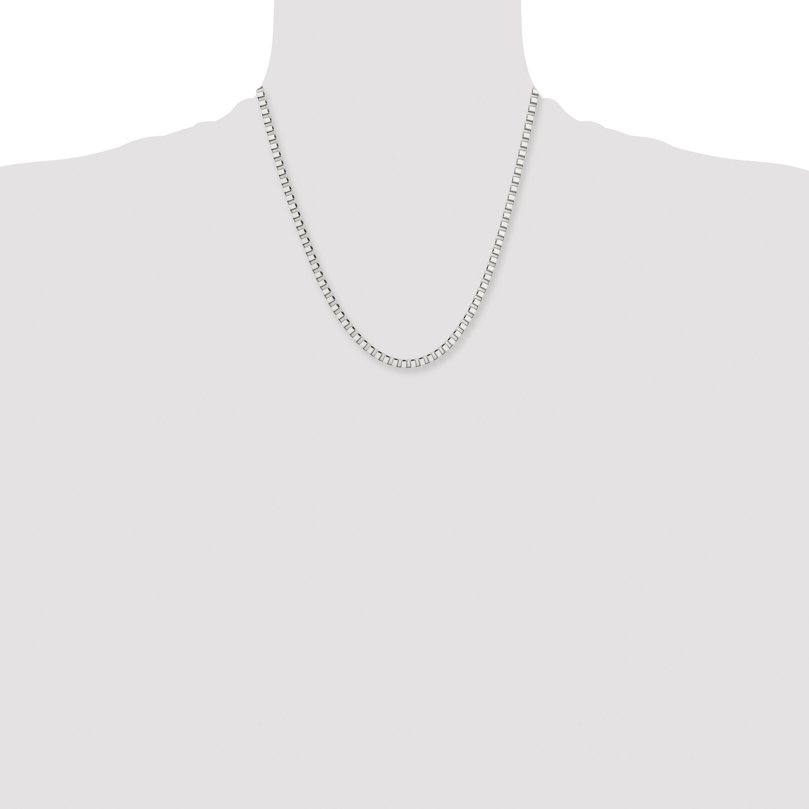 Men's Stainless Steel Box Chain Necklace 4mm