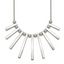 Chisel Stainless Steel Polished Bars and Beads on a 15.75 inch Snake Chain with a 1 inch Extension Necklace