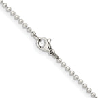 Stainless Steel Beaded Chain Necklace 2mm