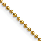 Stainless Steel Beaded Chain Necklace 2mm