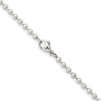 Stainless Steel Beaded Chain Necklace 3mm