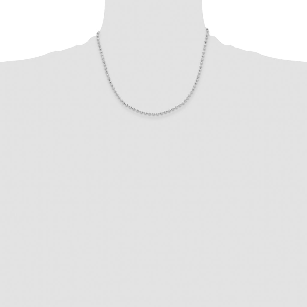 Stainless Steel Beaded Chain Necklace 3mm