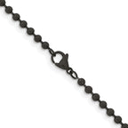 Stainless Steel Beaded Chain Necklace 3mm