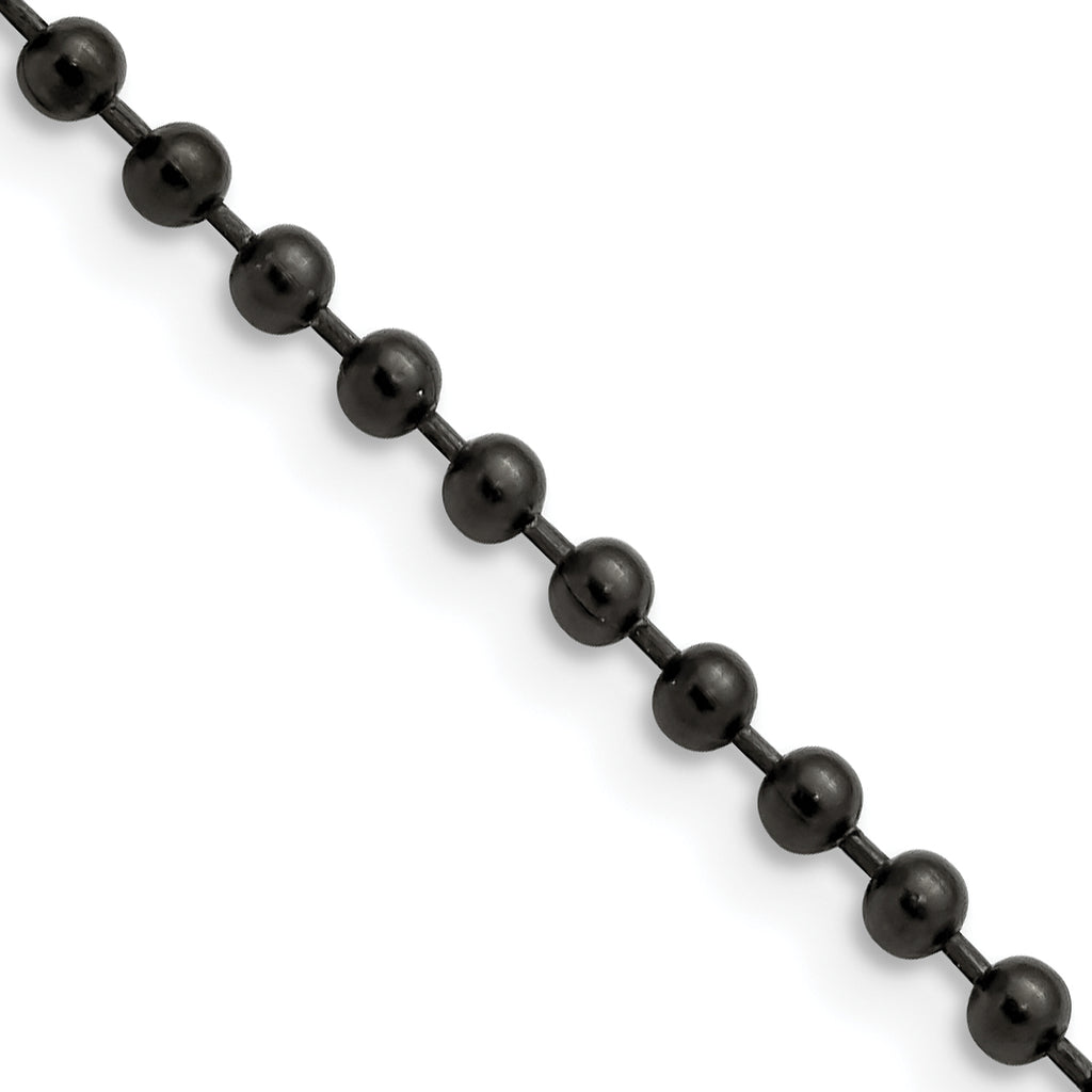 Stainless Steel Beaded Chain Necklace 3mm