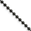 Chisel Stainless Steel Polished Black IP-plated 3mm Ball Chain