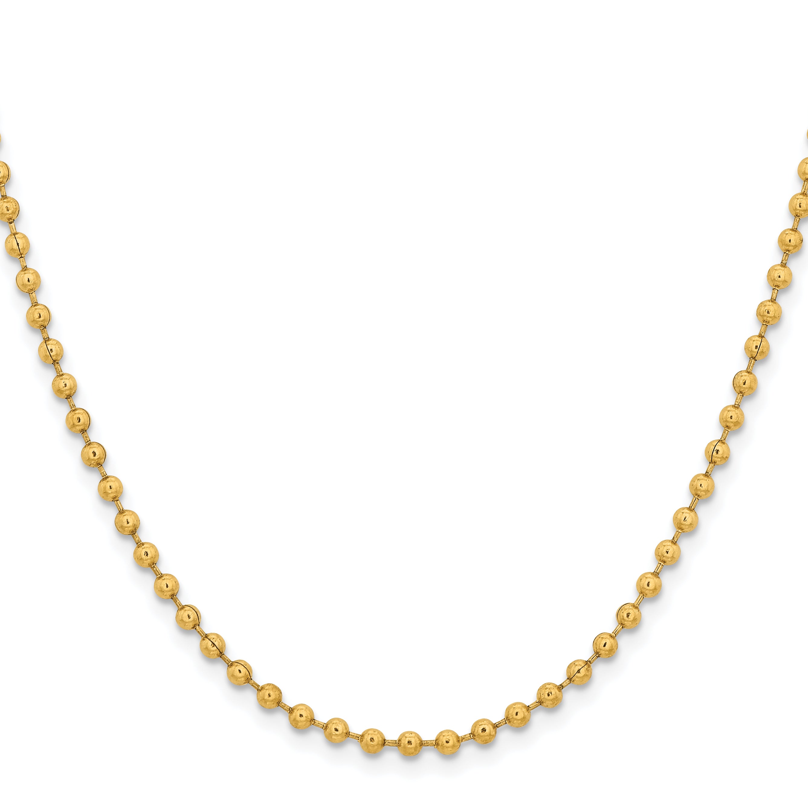 Stainless Steel Beaded Chain Necklace 3mm Secondary image