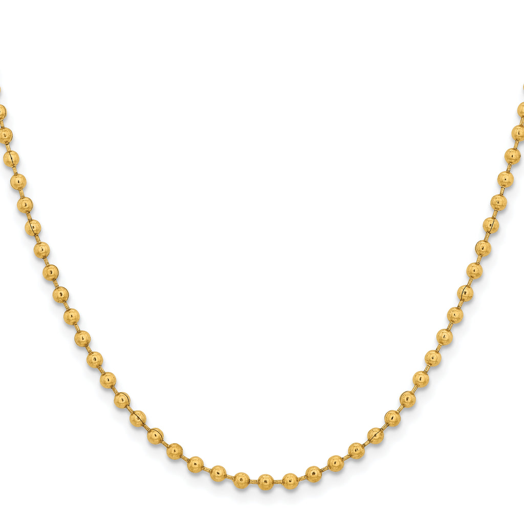 Stainless Steel Beaded Chain Necklace 3mm