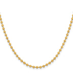 Stainless Steel Beaded Chain Necklace 3mm