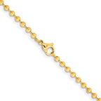 Chisel Stainless Steel Polished Yellow IP-plated 3mm Ball Chain