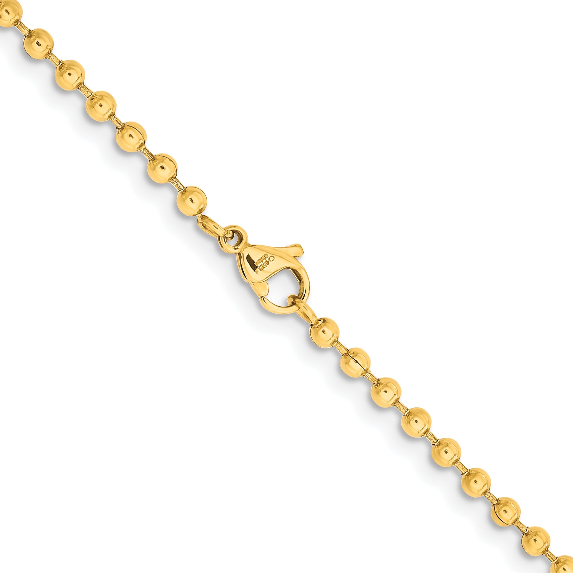 Chisel Stainless Steel Polished Yellow IP-plated 3mm Ball Chain