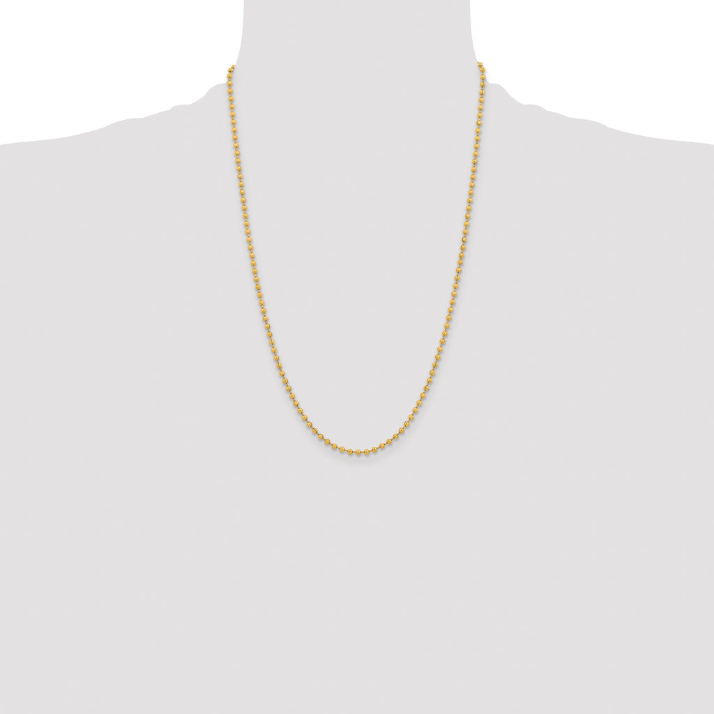 Chisel Stainless Steel Polished Yellow IP-plated 3mm Ball Chain