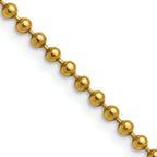 Chisel Stainless Steel Polished Yellow IP-plated 3mm Ball Chain