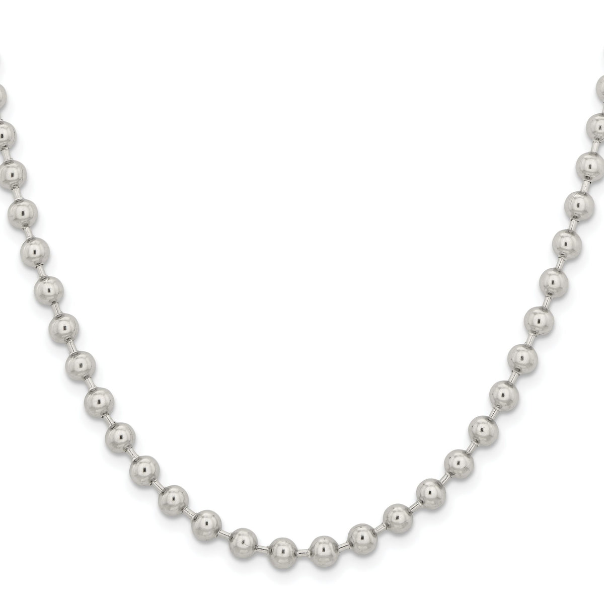 Chisel Ball Chain Necklace in Stainless Steel, 5mm, 22–24 Inch - Sophia Jewelers Main image