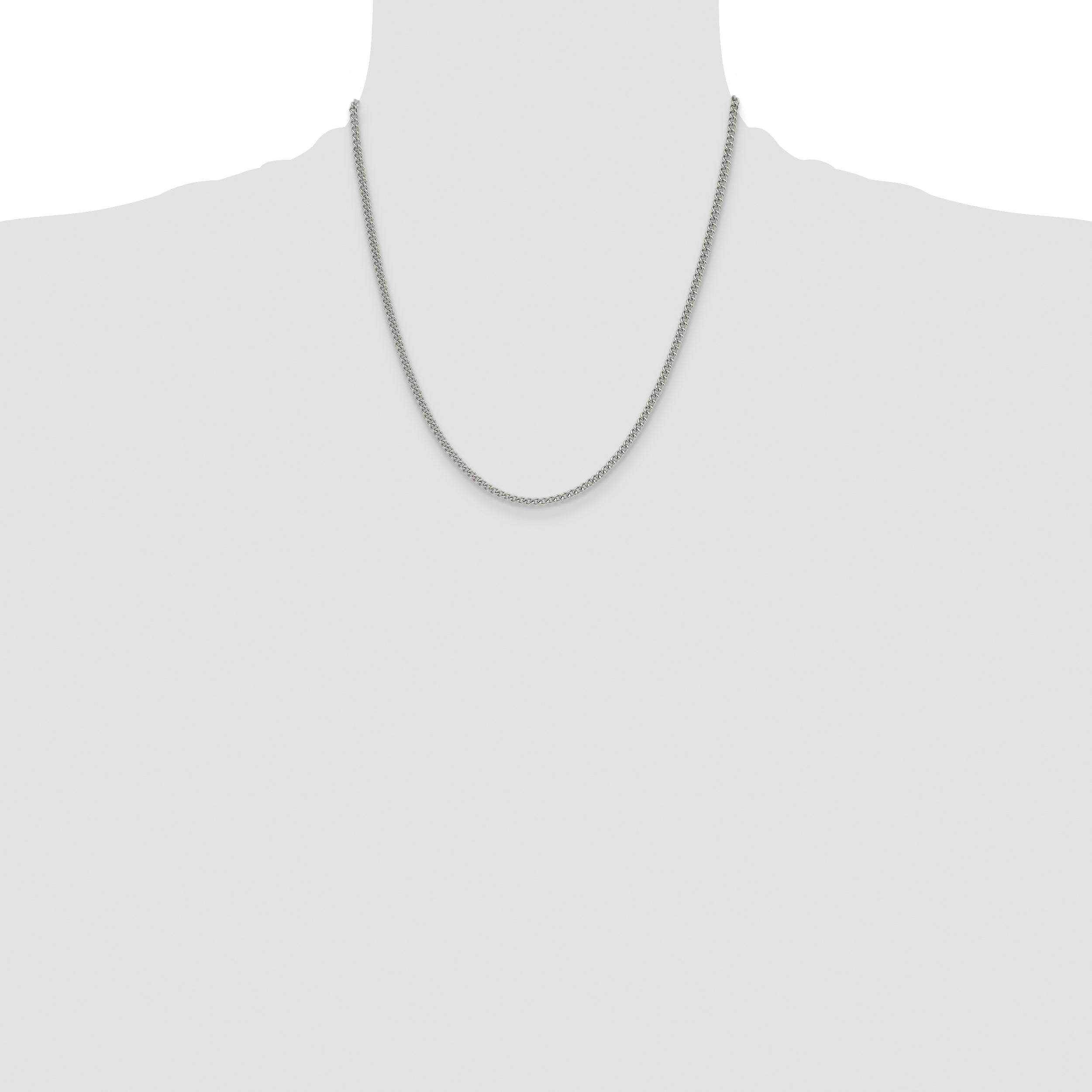 Stainless Steel Curb Chain Necklace 3mm