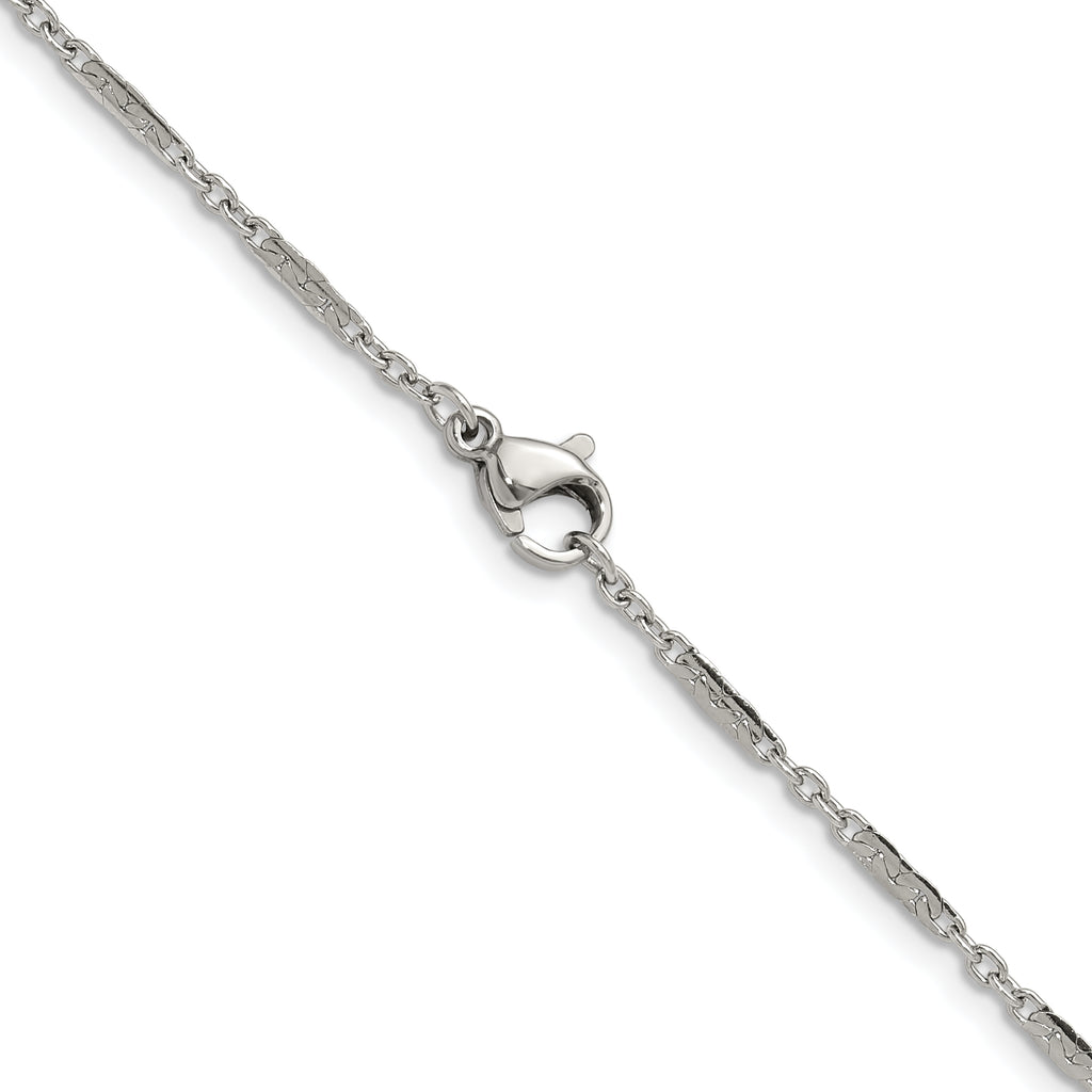 Chisel Stainless Steel Polished 1.8mm Fancy Link Chain