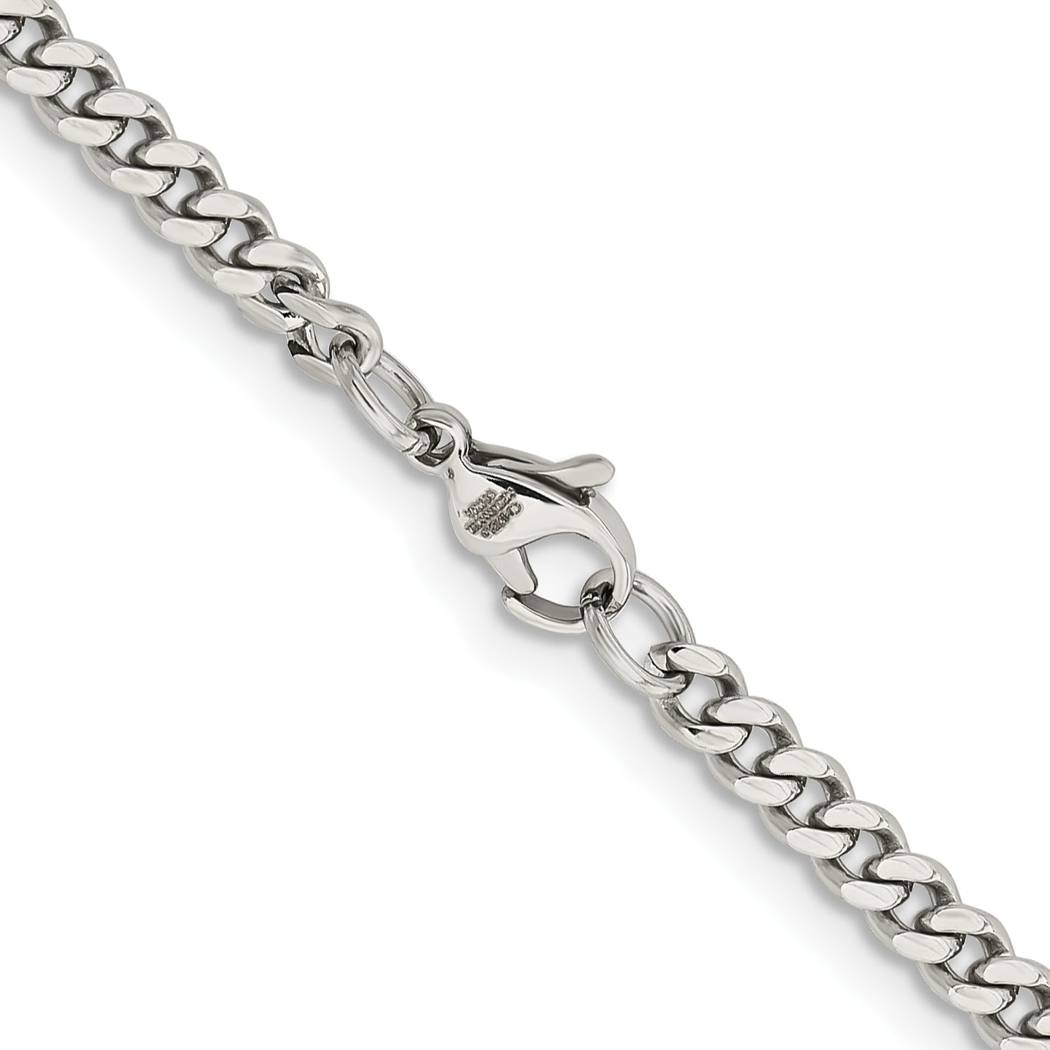 Chisel Stainless Steel Polished 4mm 24 inch Curb Chain