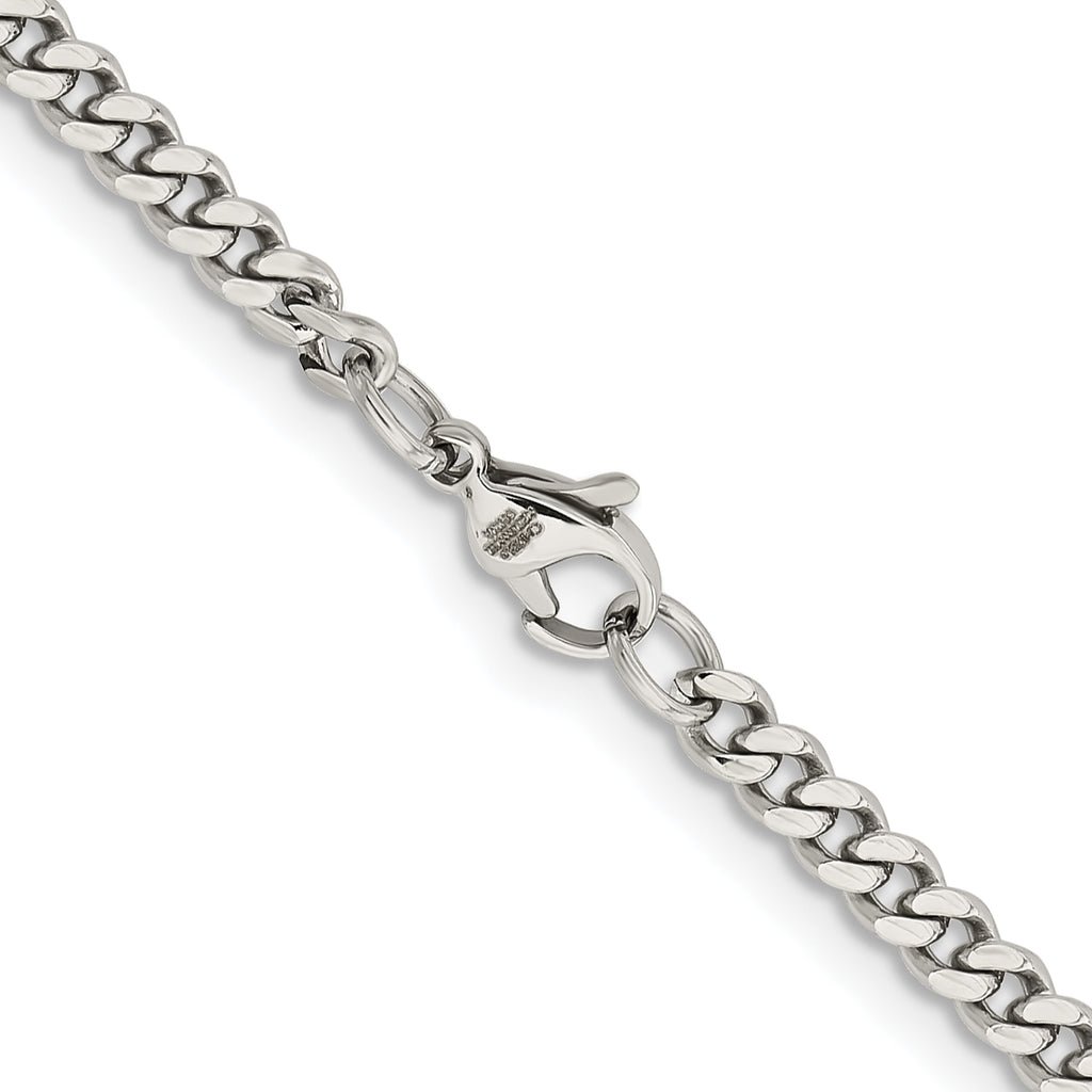 Chisel Stainless Steel Polished 4mm Curb Chain