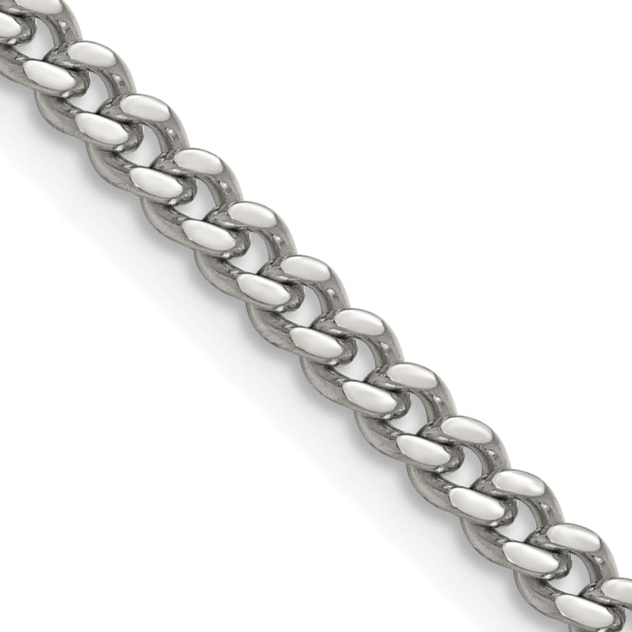 Stainless Steel Curb Chain Necklace 4mm Main image