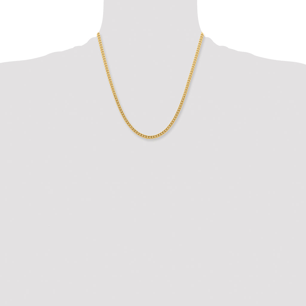 Chisel Stainless Steel Polished Yellow IP-plated 4mm Curb Chain