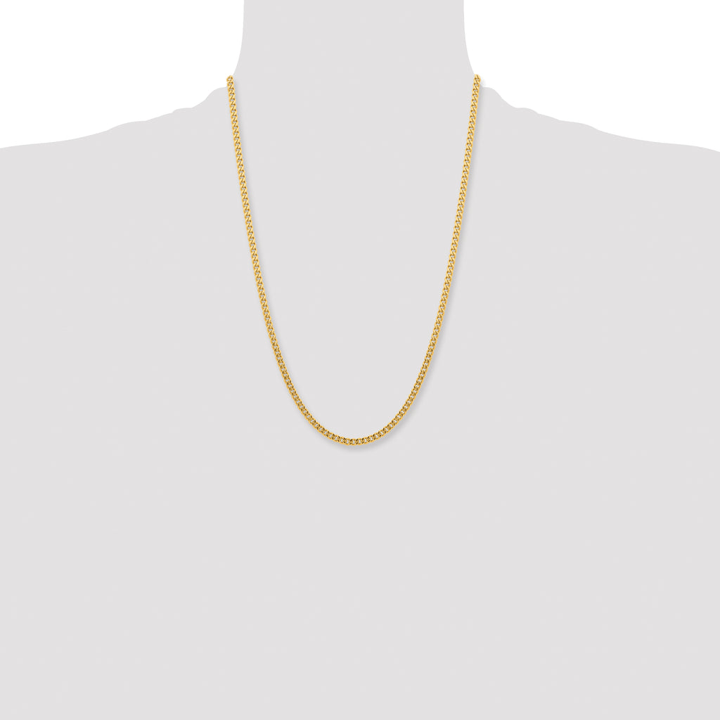Chisel Stainless Steel Polished Yellow IP-plated 4mm Curb Chain