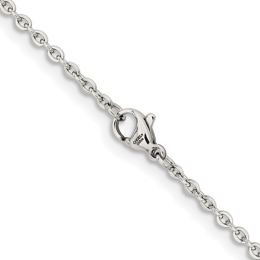 Stainless Steel Cable Chain Necklace 2.3mm
