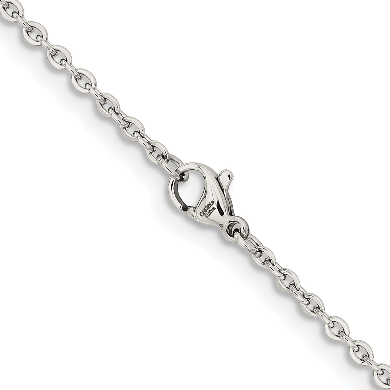 Chisel Stainless Steel Polished 2.3mm Cable Chain