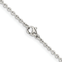 Chisel Stainless Steel Polished 2.3mm 22 inch Cable Chain