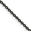 Chisel Stainless Steel Polished Black IP-plated 2.3mm Cable Chain