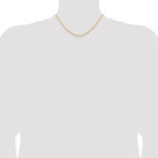 Polished Gold-Tone Stainless Steel Cable Chain Necklace 2.3mm