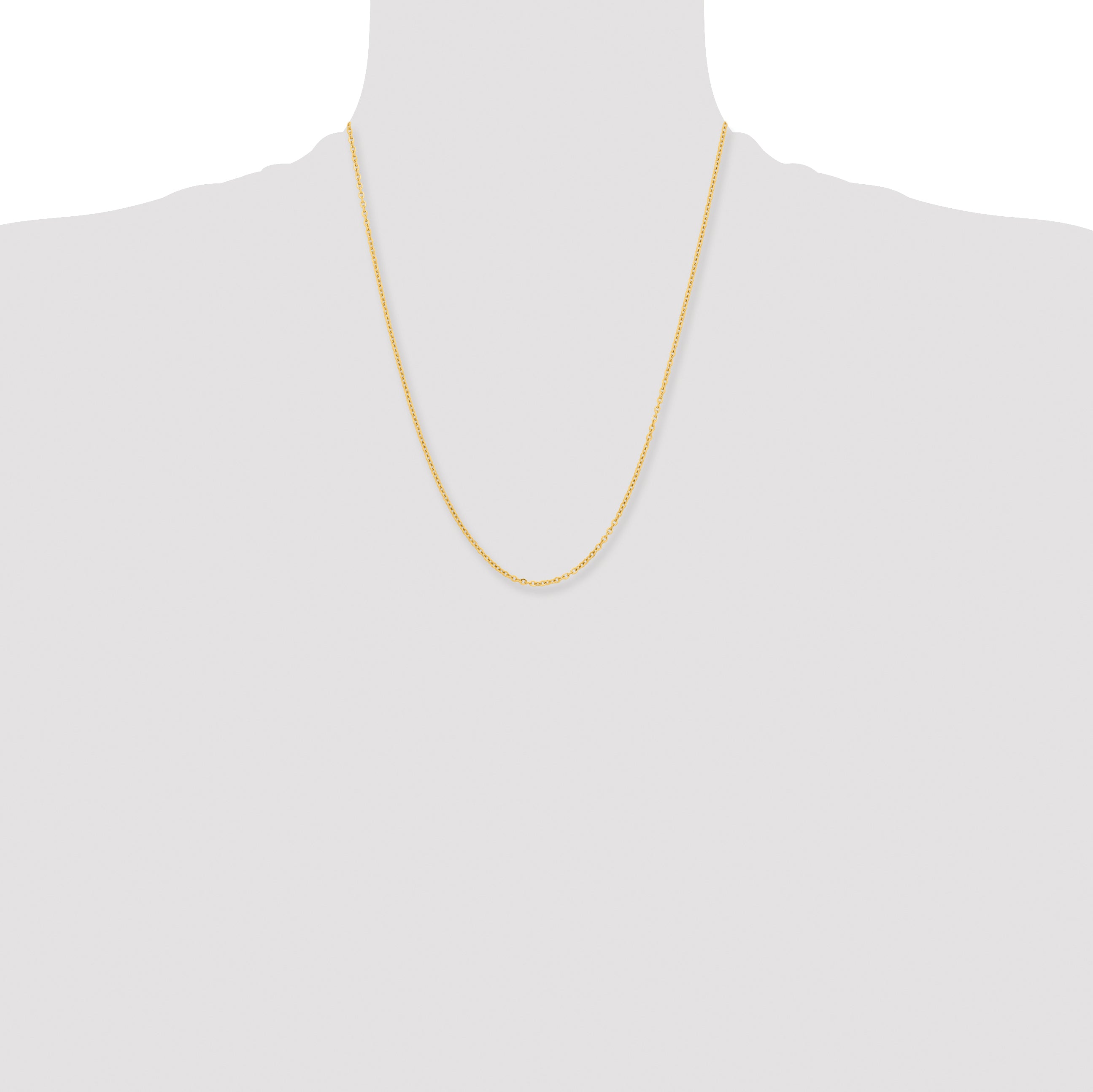 Chisel Stainless Steel Polished Yellow IP-plated 2.3mm 22 inch Cable Chain