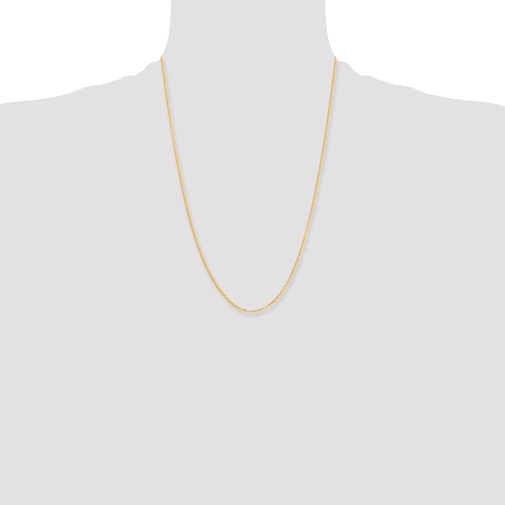Chisel Stainless Steel Polished Yellow IP-plated 2.3mm Cable Chain