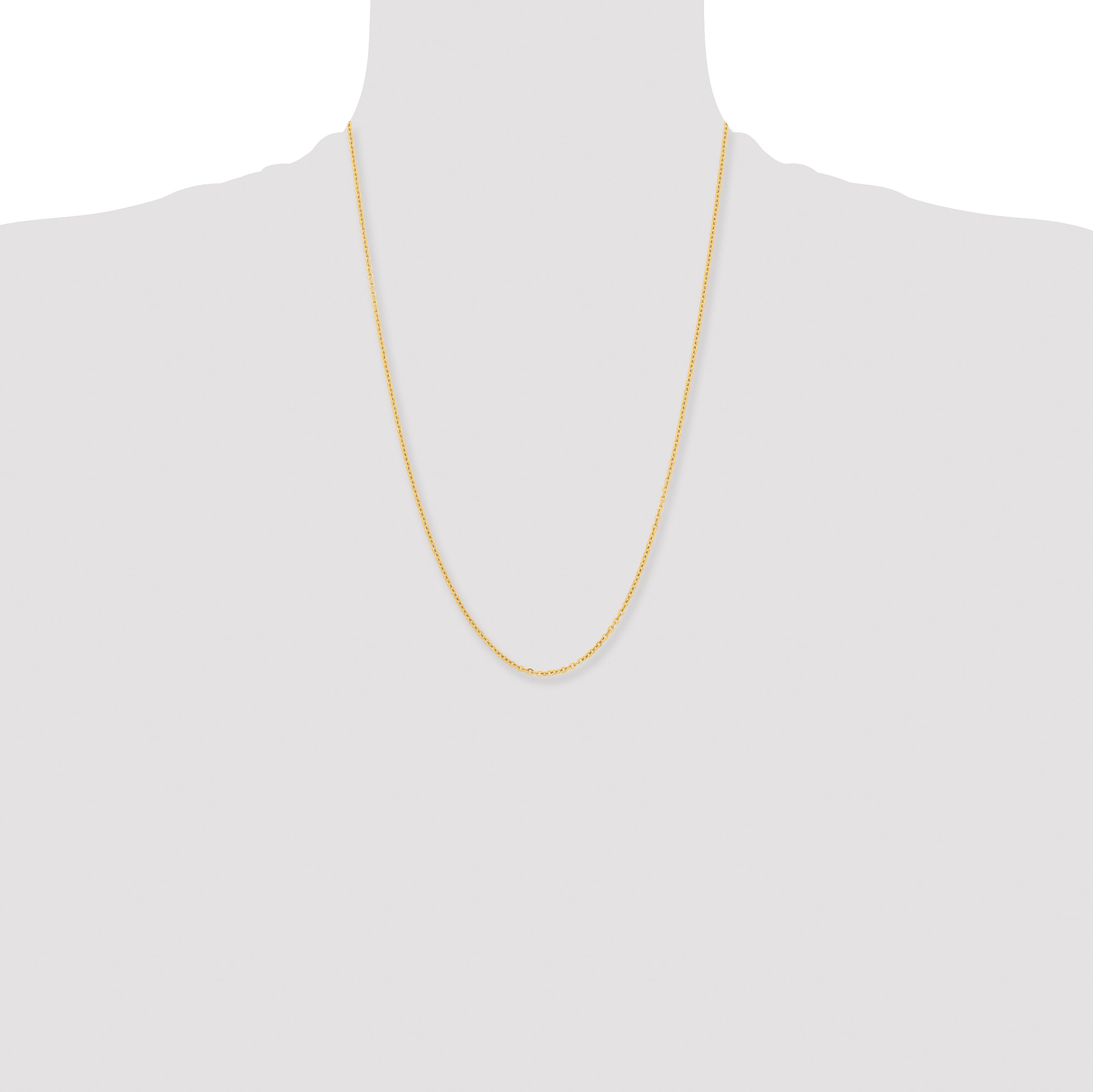 Chisel Stainless Steel Polished Yellow IP-plated 2.3mm Cable Chain