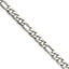 Polished Stainless Steel Figaro Chain Necklace 6mm