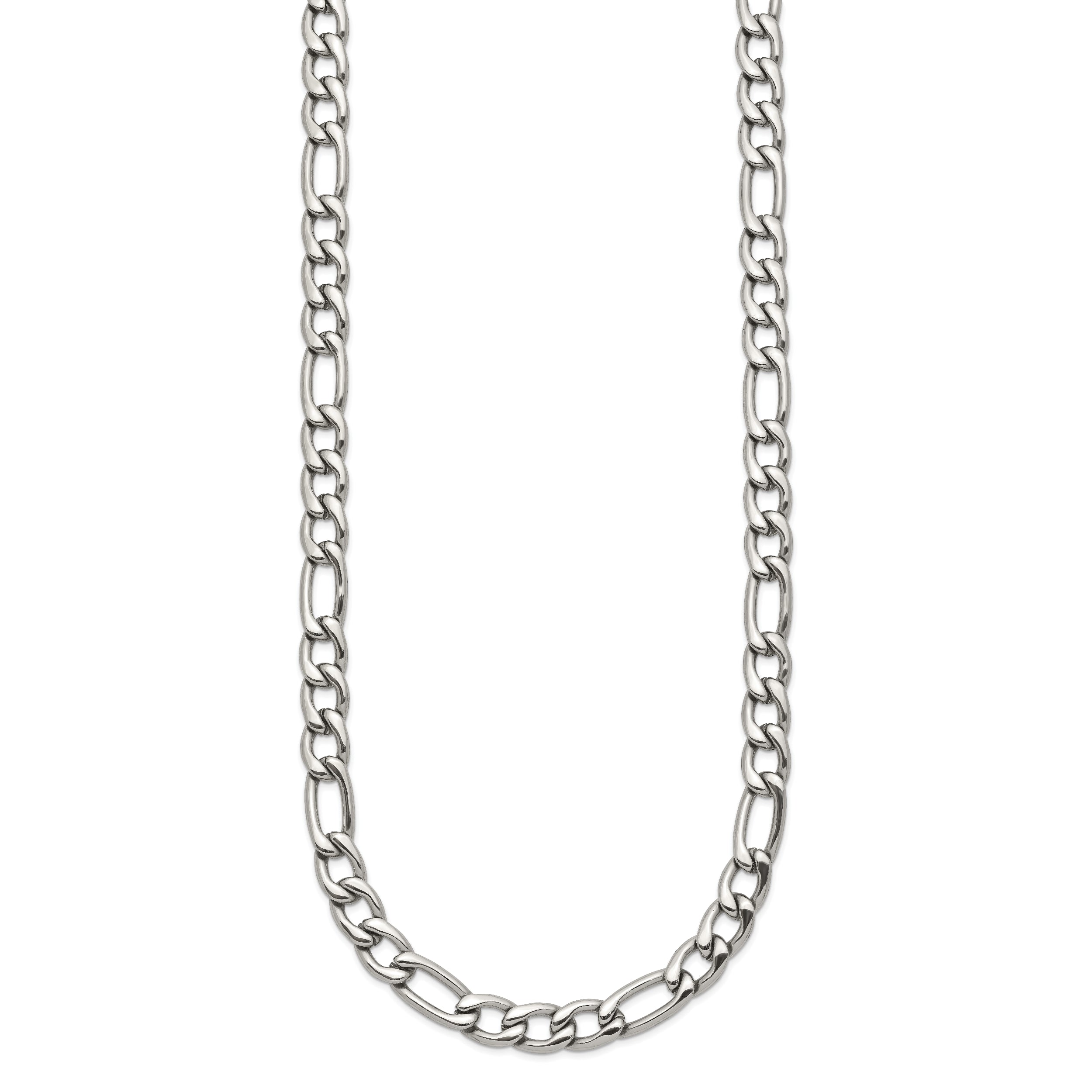 Chisel Stainless Steel Polished 6mm 24 inch Figaro Chain