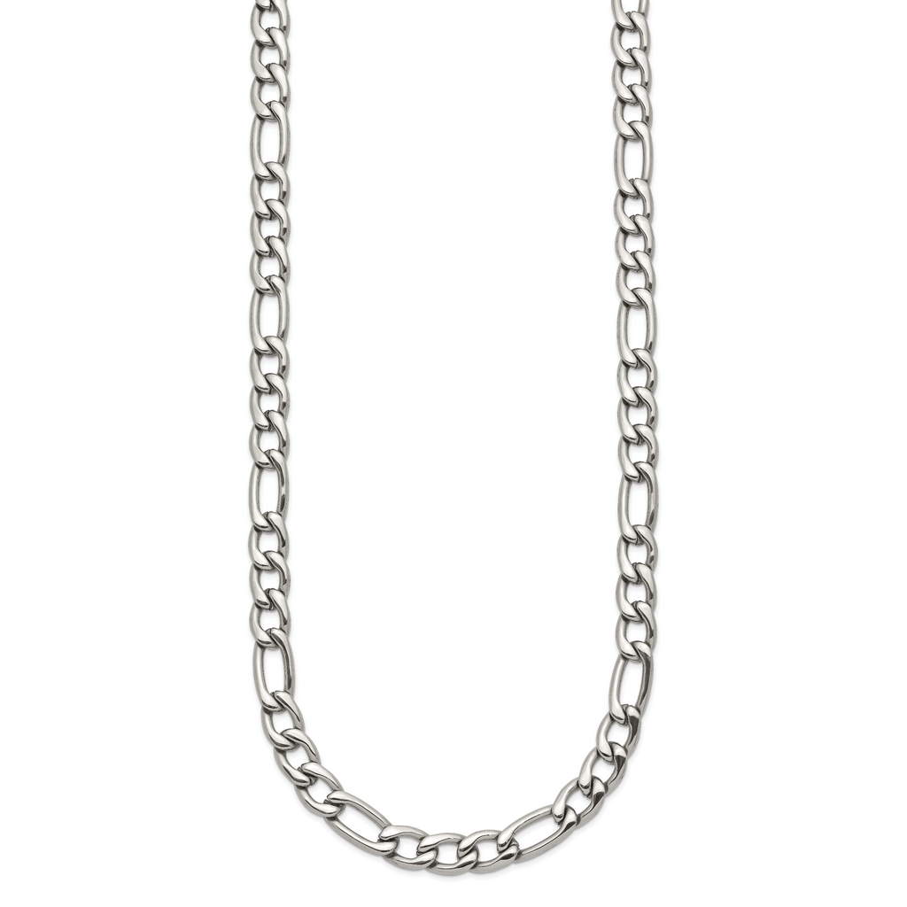 Chisel Stainless Steel Polished 6mm 24 inch Figaro Chain
