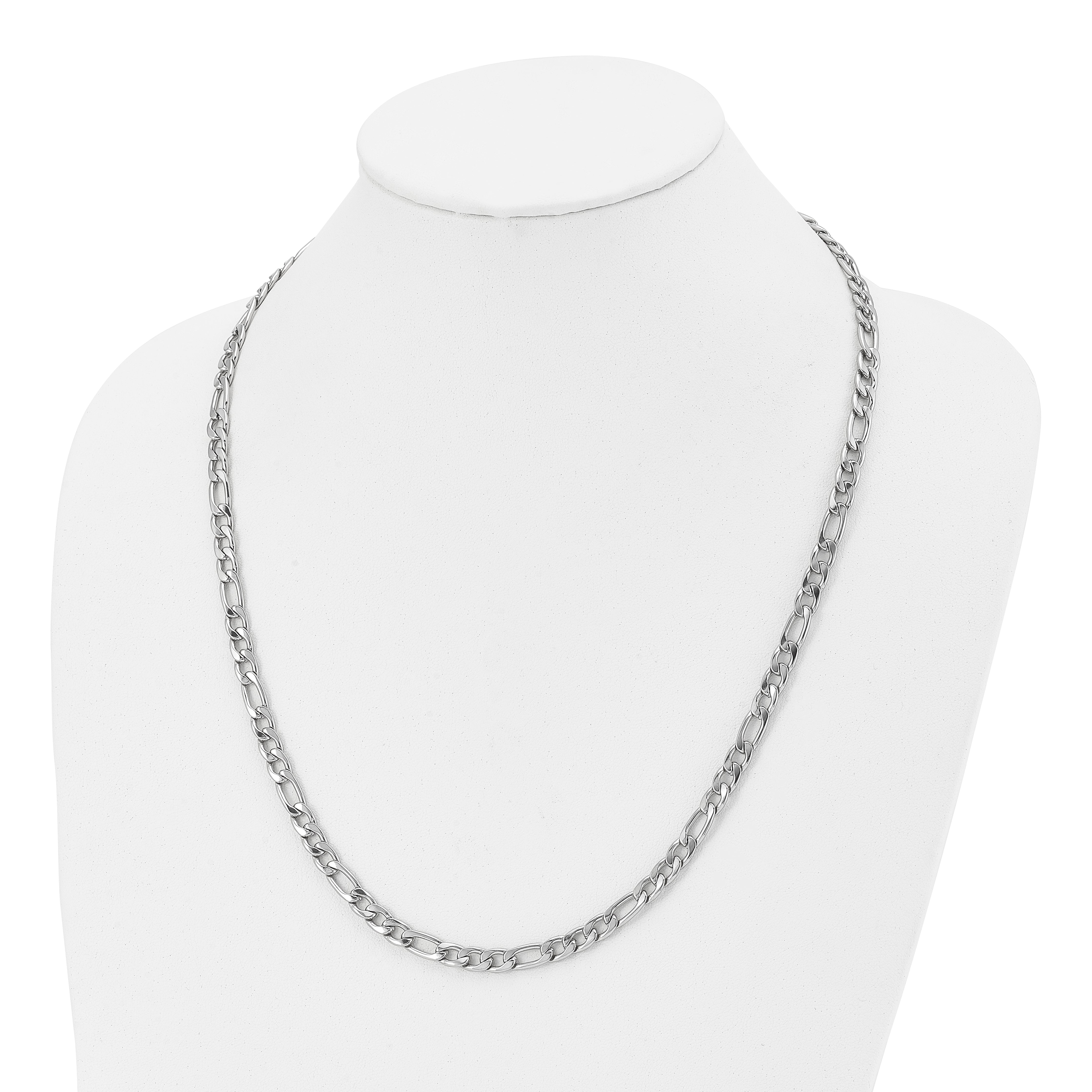 Chisel Stainless Steel Polished 6mm 24 inch Figaro Chain
