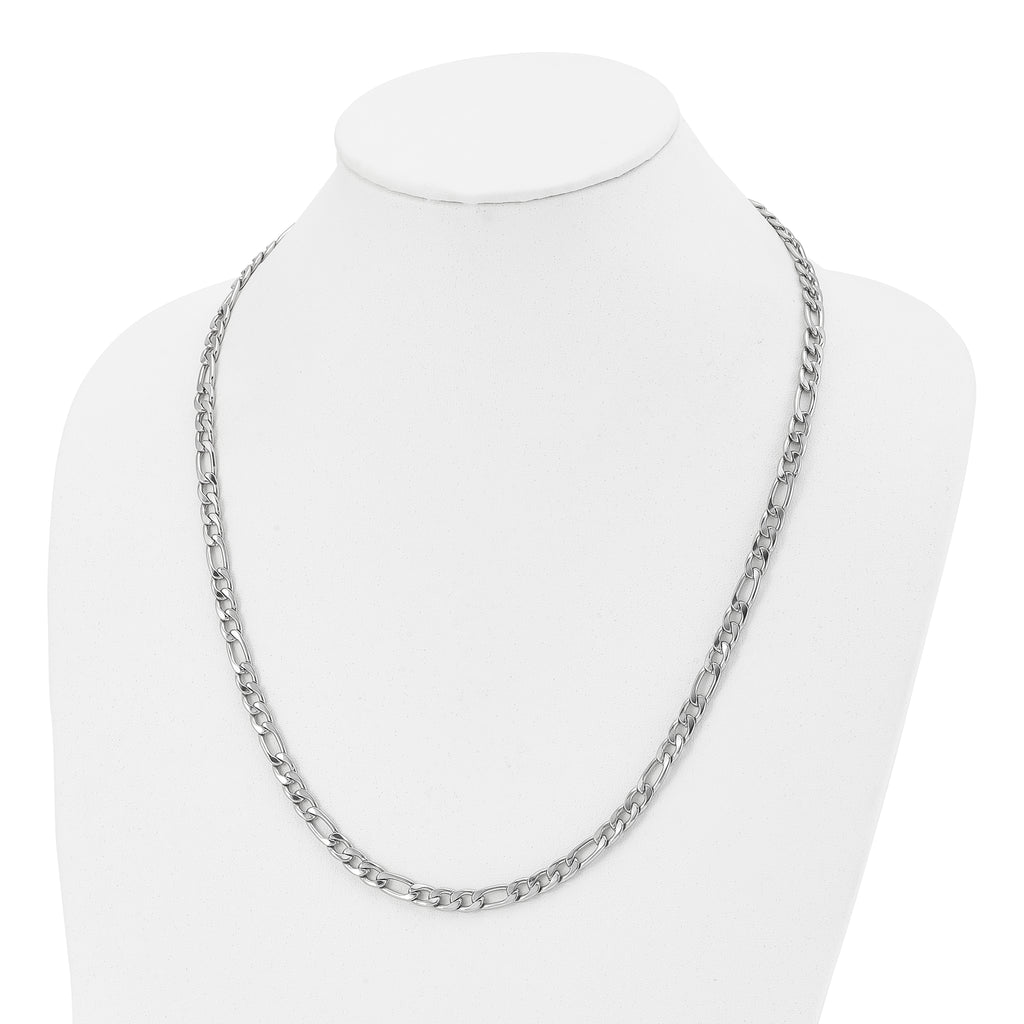 Chisel Stainless Steel Polished 6mm 24 inch Figaro Chain