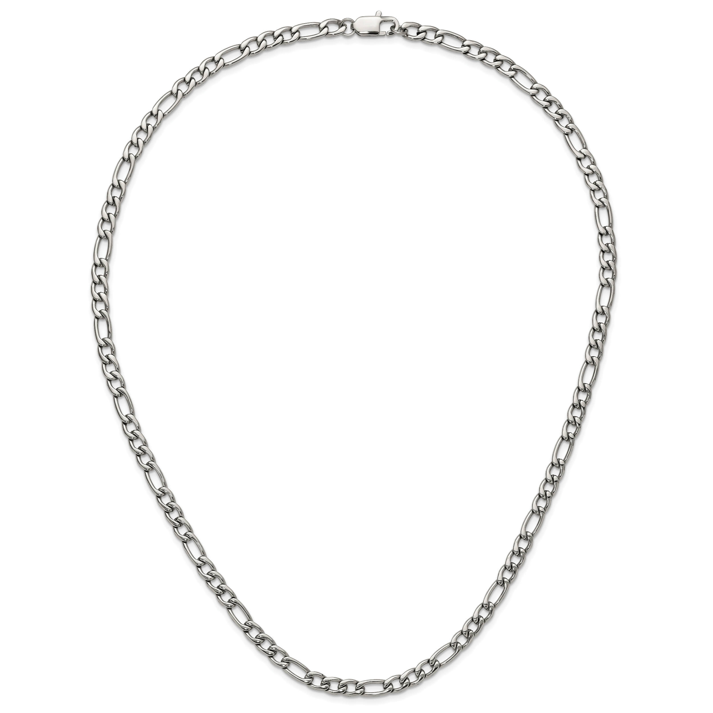 Chisel Stainless Steel Polished 6mm 24 inch Figaro Chain