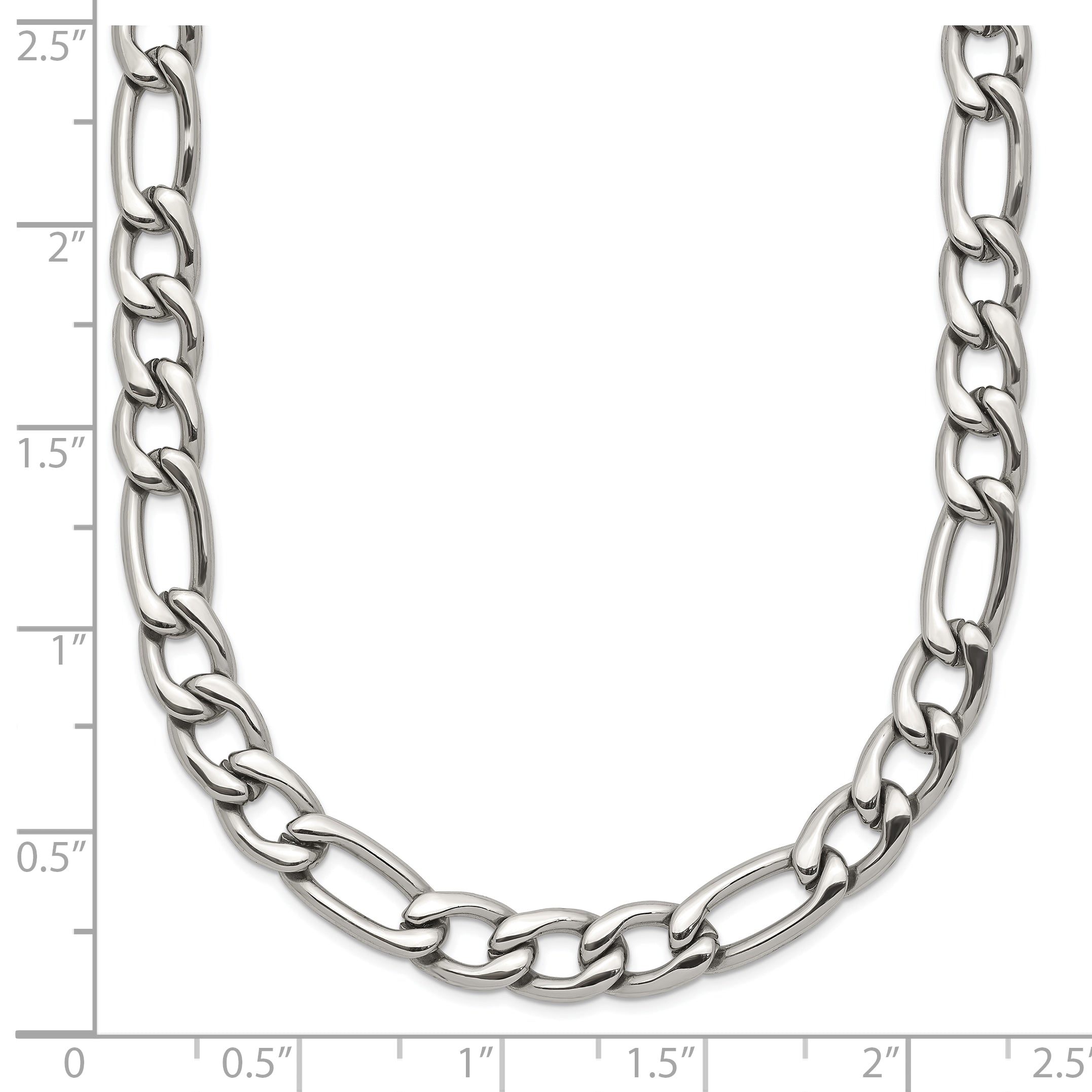 Chisel Stainless Steel Polished 6mm 24 inch Figaro Chain